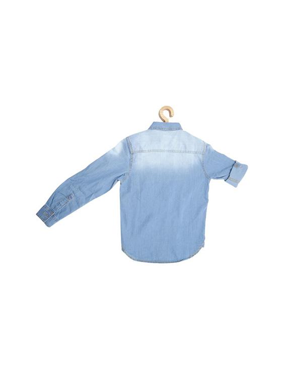 blue cotton shirt - 15609004 - Zoom Image - 2