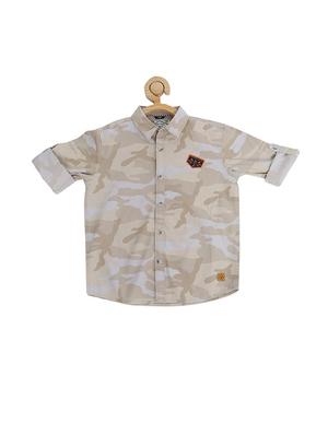 brown cotton blend shirt - 15609010 - Standard Image - 1