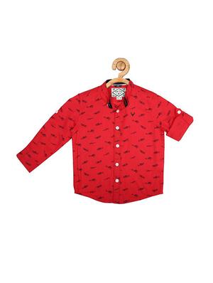 red cotton shirt - 15609014 - Standard Image - 1