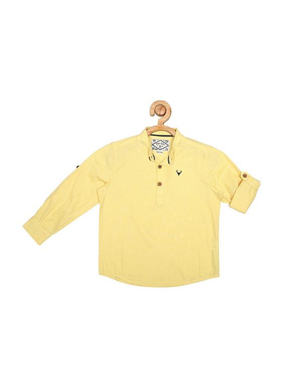 yellow cotton shirt - 15609020 - Zoom Image - 1