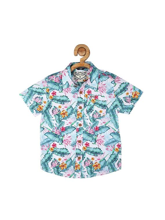 green cotton shirt - 15609025 - Zoom Image - 1