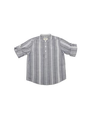 grey cotton blend kurta - 15609029 - Standard Image - 1