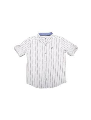 white cotton blend shirt - 15609030 - Standard Image - 1