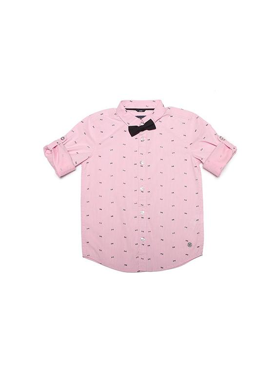 pink cotton blend shirt - 15609033 - Zoom Image - 1