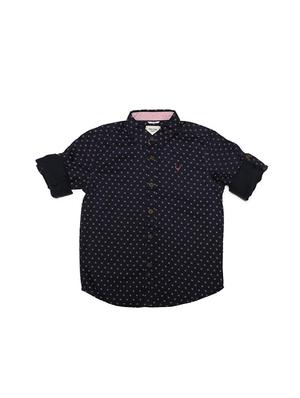 navy blue cotton blend shirt - 15609035 - Standard Image - 1