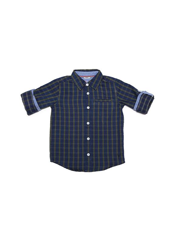 blue cotton blend shirt - 15609036 - Zoom Image - 1