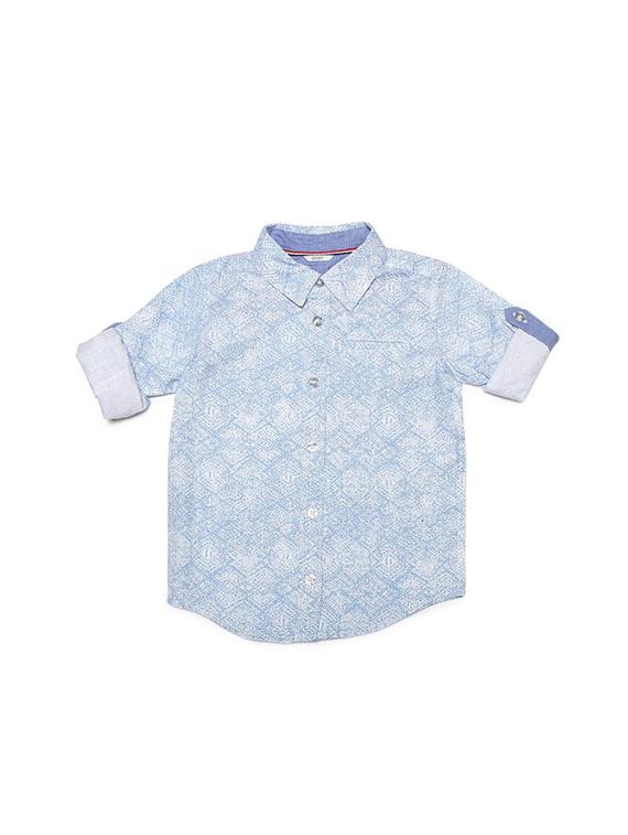 blue cotton blend shirt - 15609037 - Zoom Image - 1