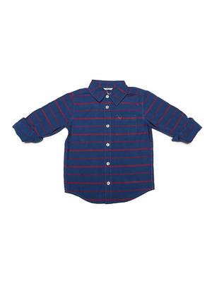 blue cotton blend shirt - 15609038 - Standard Image - 1