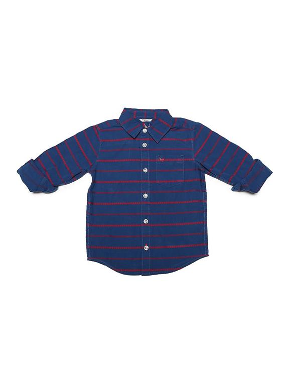 blue cotton blend shirt - 15609038 - Zoom Image - 1