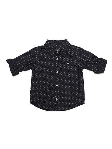 black cotton blend shirt - 15609039 - Very Small Image - 1