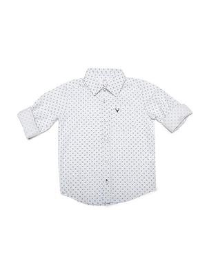 white cotton blend shirt - 15609040 - Standard Image - 1
