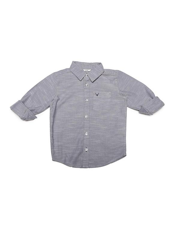 grey cotton blend shirt - 15609041 - Zoom Image - 1