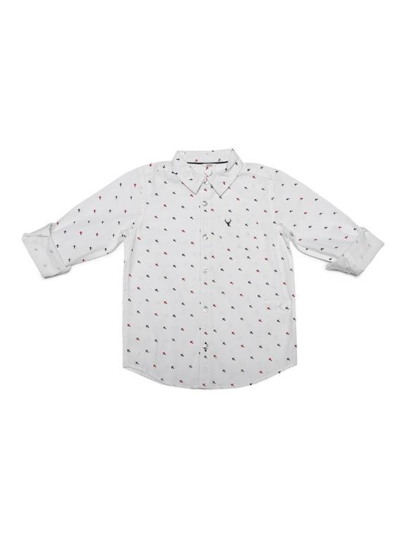 white cotton blend shirt - 15609046 - Zoom Image - 1