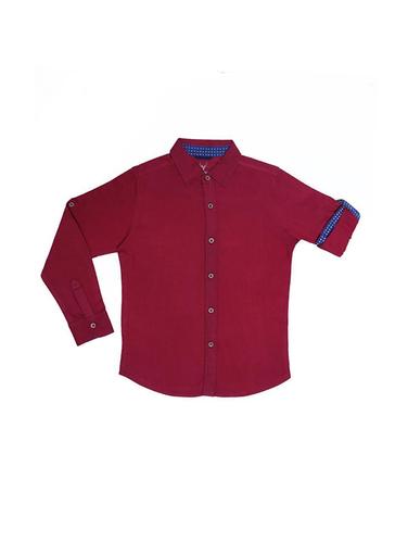 red cotton blend shirt - 15609060 - Very Small Image - 1