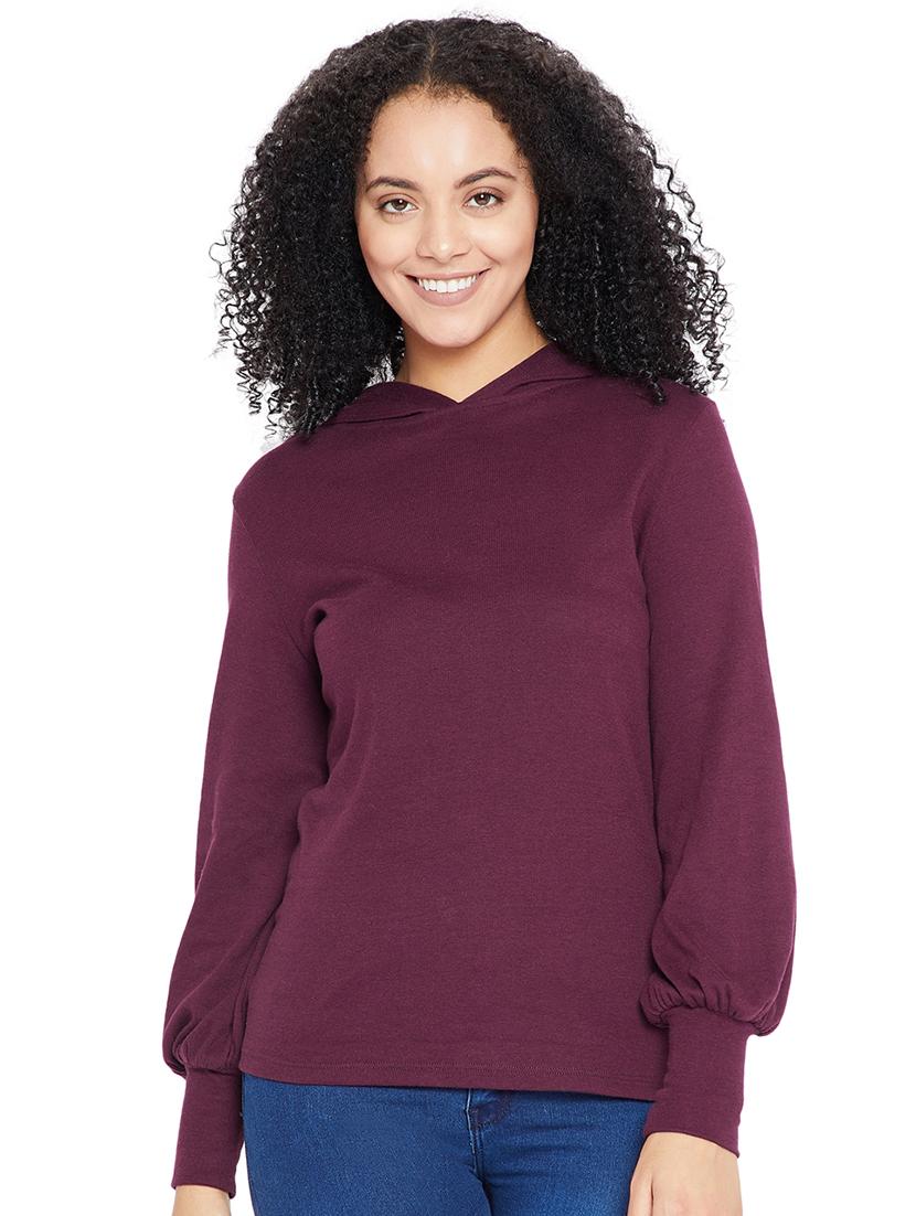 Purple hooded sweatshirt - 15609069 - Zoom Image - 1