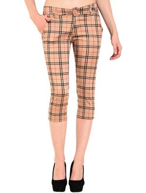 flat front checkered capri - 15609177 - Standard Image - 1