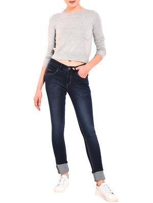 turn-up hem stone washed jeans - 15609179 - Standard Image - 4