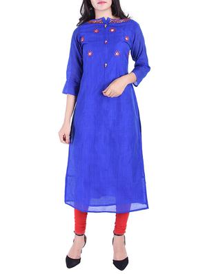 Embroidered straight kurta - 15609212 - Standard Image - 1