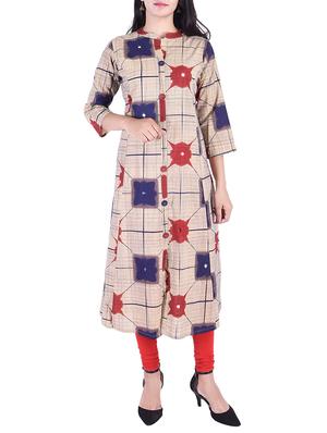 Printed straight kurta - 15609214 - Standard Image - 1