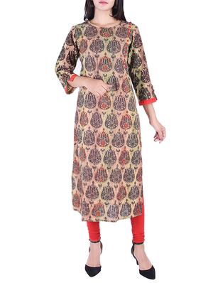 A-line printed kurta - 15609216 - Standard Image - 1
