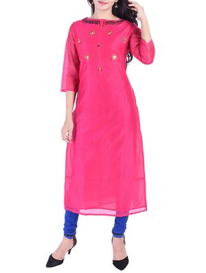 Embroidered straight kurta - 15609221 - Standard Image - 1