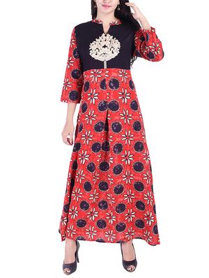 A-line printed kurta - 15609222 - Standard Image - 1
