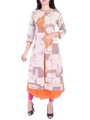 Embroidered layered kurta - 15609225 - Standard Image - 1