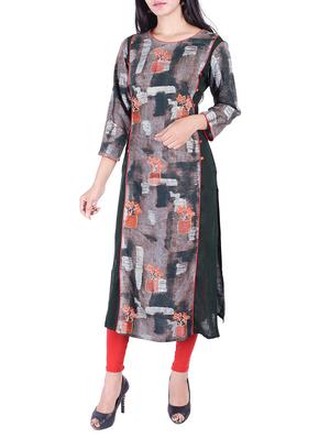Abstraict straight kurta - 15609242 - Standard Image - 1