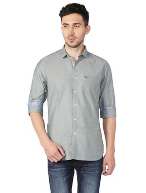grey cotton blend casual shirt - 15609264 - Standard Image - 1