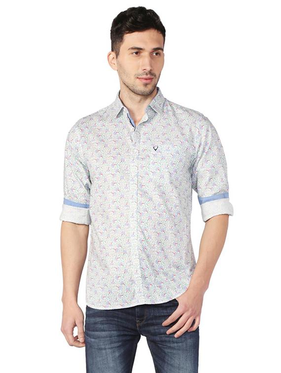white cotton casual shirt - 15609267 - Zoom Image - 1