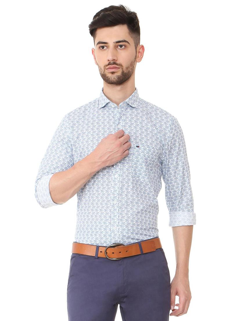 blue cotton casual shirt - 15609275 - Zoom Image - 1