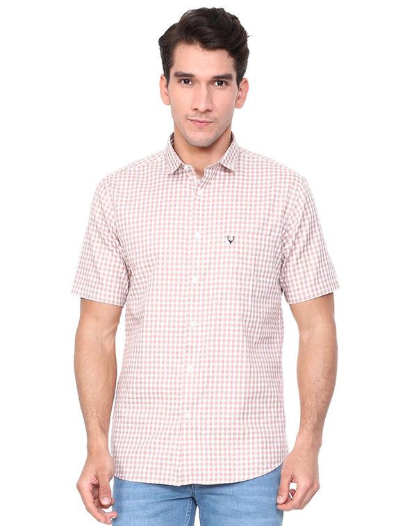 red cotton casual shirt - 15609283 - Zoom Image - 1