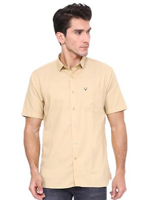 beige cotton blend casual shirt - 15609287 - Standard Image - 1