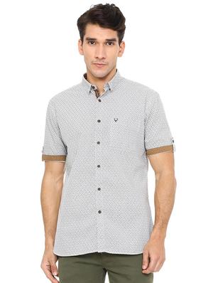 grey cotton casual shirt - 15609290 - Standard Image - 1
