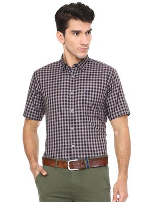 brown cotton casual shirt - 15609294 - Standard Image - 1