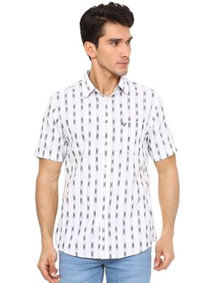 white cotton casual shirt - 15609296 - Standard Image - 1