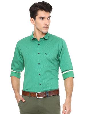 green cotton casual shirt - 15609302 - Standard Image - 1
