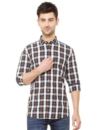 blue cotton casual shirt - 15609314 - Very Small Image - 1