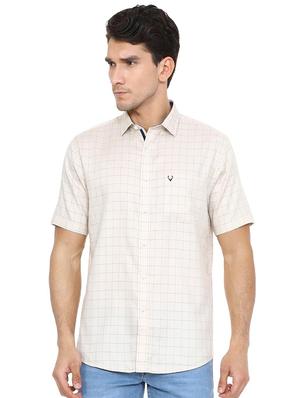 beige cotton blend casual shirt - 15609333 - Standard Image - 1