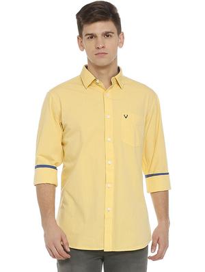 yellow cotton casual shirt - 15609334 - Standard Image - 1