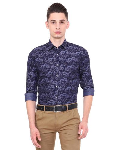 blue cotton casual shirt - 15609343 - Very Small Image - 1