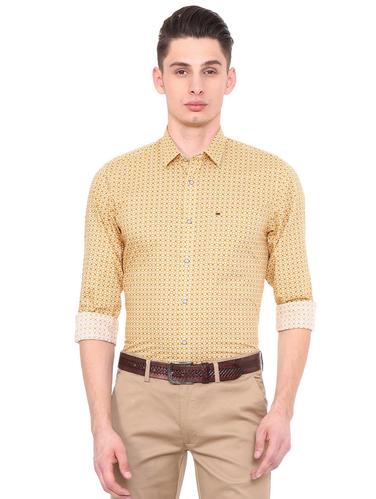 yellow cotton blend casual shirt - 15609345 - Very Small Image - 1