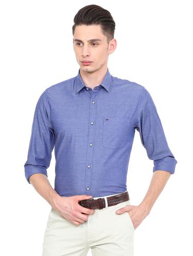 blue cotton casual shirt - 15609346 - Very Small Image - 1
