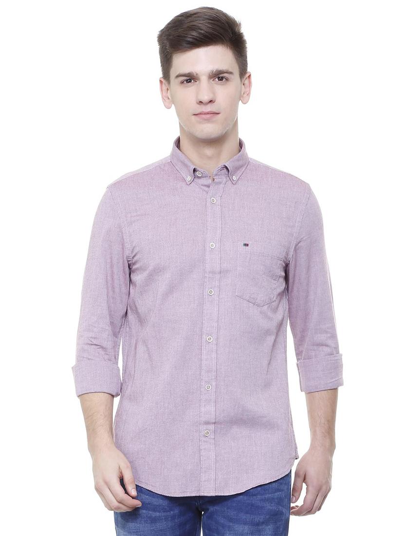 purple cotton casual shirt - 15609350 - Zoom Image - 1