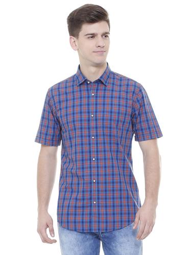blue cotton casual shirt - 15609357 - Very Small Image - 1