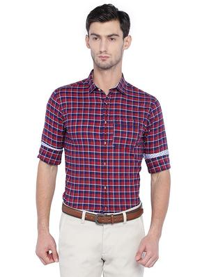 blue cotton casual shirt - 15609387 - Standard Image - 1