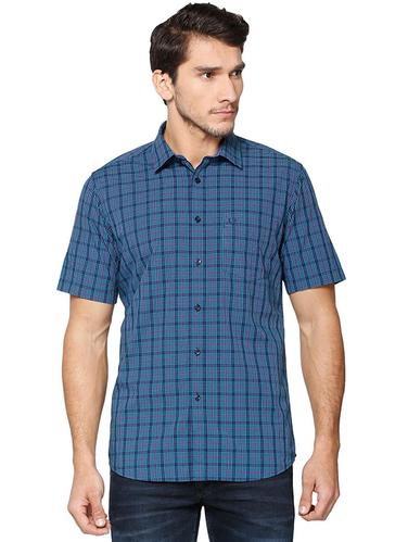 blue cotton casual shirt - 15609392 - Very Small Image - 1