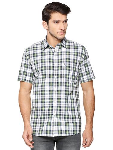 green cotton casual shirt - 15609394 - Very Small Image - 1