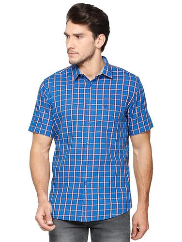 blue cotton casual shirt - 15609395 - Very Small Image - 1