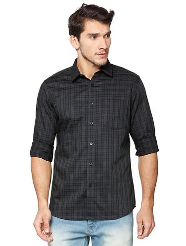 black cotton casual shirt - 15609398 - Very Small Image - 1
